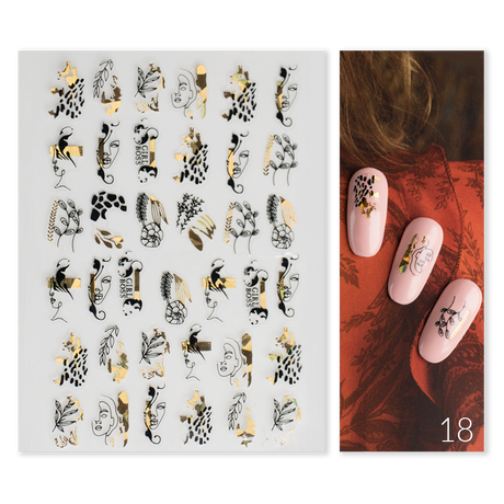 Naklejki Nail Art Gold Glam - Modena Nails  