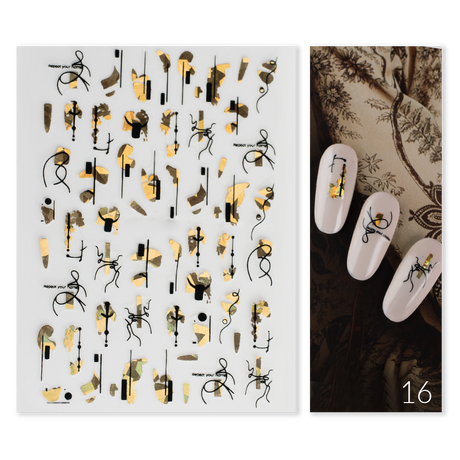 Naklejki Nail Art Gold Glam - Modena Nails  