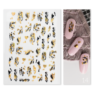 Naklejki Nail Art Gold Glam - Modena Nails  