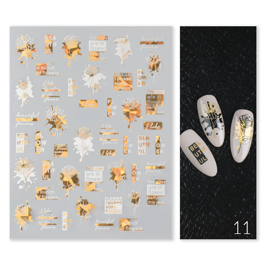 Naklejki Nail Art Gold Glam - Modena Nails  