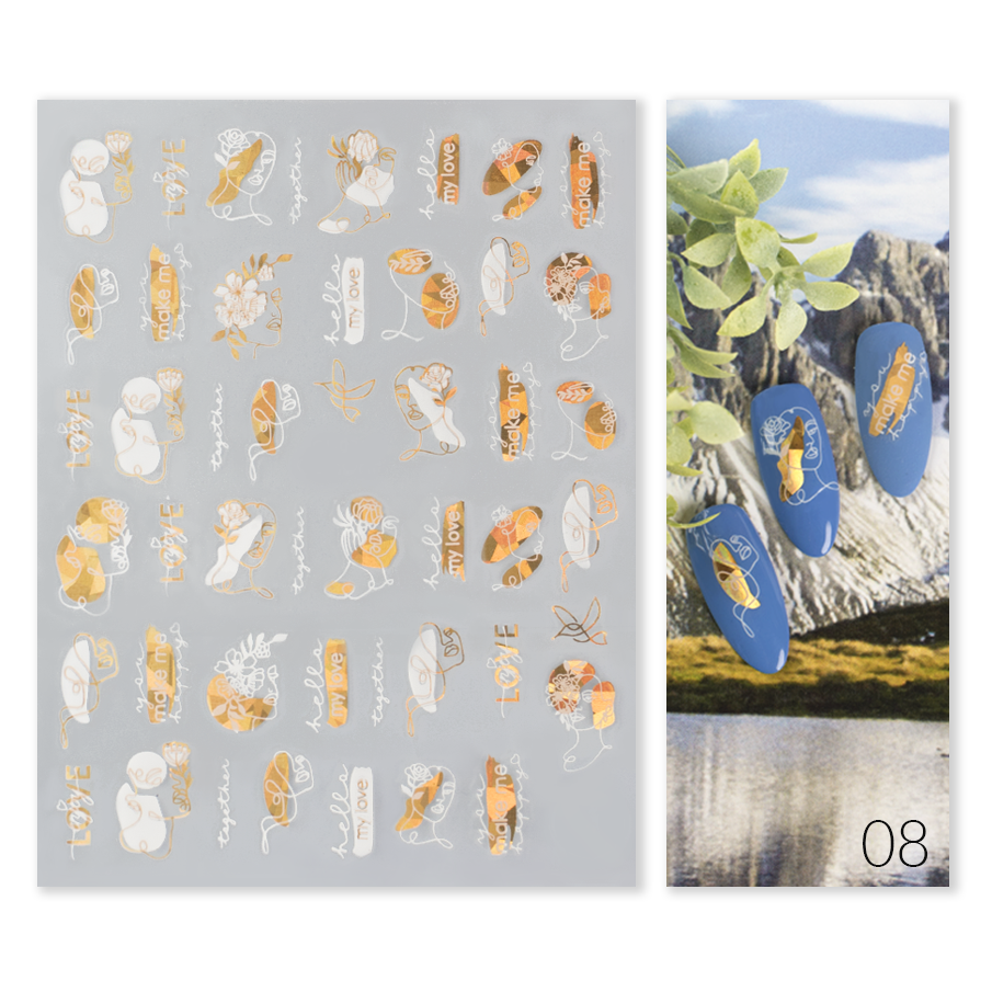 Naklejki Nail Art Gold Glam - Modena Nails  