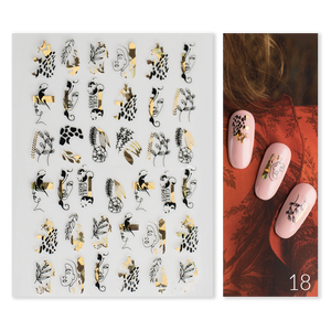 Naklejki Nail Art Gold Glam - Modena Nails Shop 