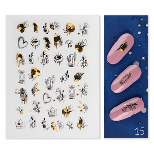 Naklejki Nail Art Gold Glam - Modena Nails Shop 