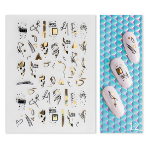 Naklejki Nail Art Gold Glam - Modena Nails Shop 