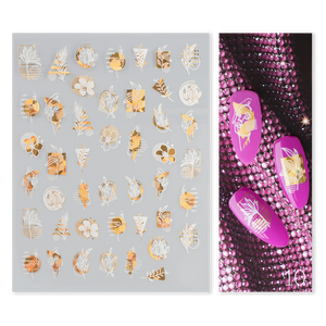 Naklejki Nail Art Gold Glam - Modena Nails Shop 