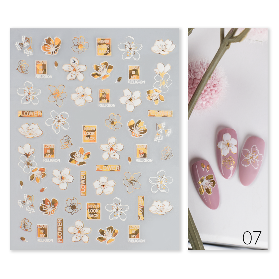 Naklejki Nail Art Gold Glam - Modena Nails Shop 