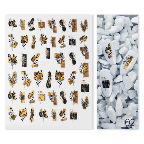 Naklejki Nail Art Gold Glam - Modena Nails Shop 