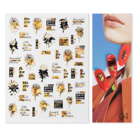 Naklejki Nail Art Gold Glam - Modena Nails Shop 