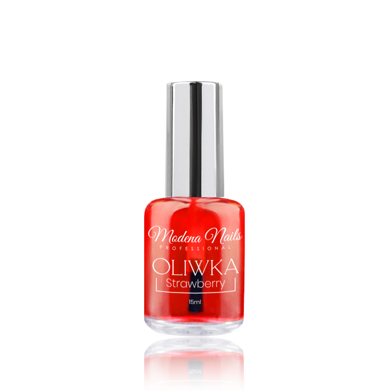 Oliwka z pędzelkiem 15ml - Strawberry - Modena Nails Shop 