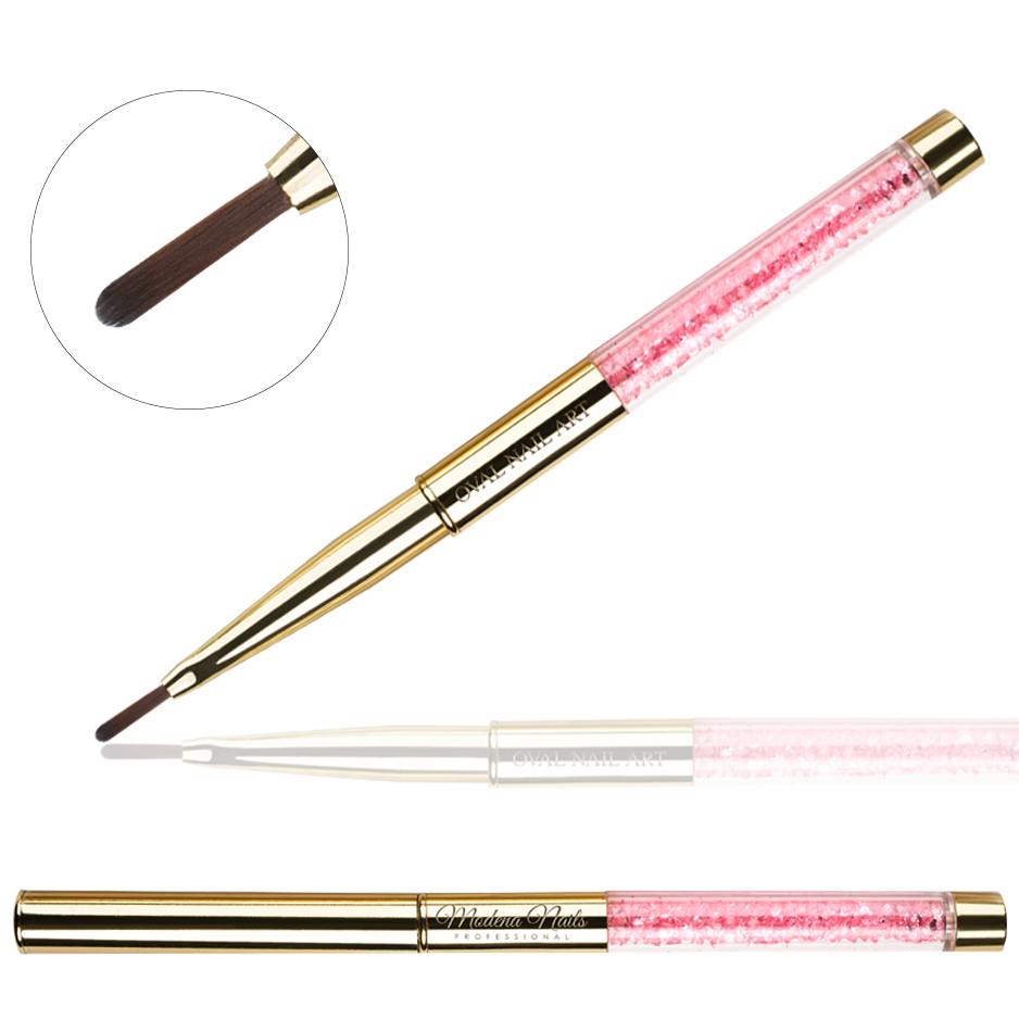 Pędzelek Do Zdobień Nail Art Gold Oval #2 - Modena Nails  