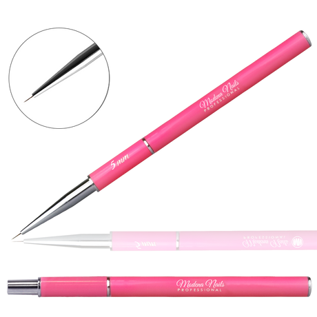 Pędzelek Do Zdobień Nail Art Składany Pink #5 - Modena Nails  