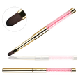 Pędzelek Do Żelu Oval Gold z Kryształkami #6 - Modena Nails Shop 