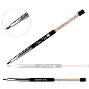 Pędzelek Nail Art Black z kryształkami Zhostovo #2 - Modena Nails Shop 