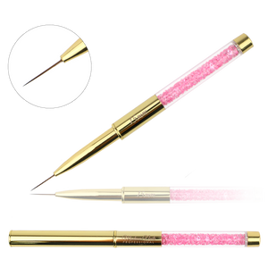 Pędzelek do zdobień z kryształkami Gold 15mm - Modena Nails  