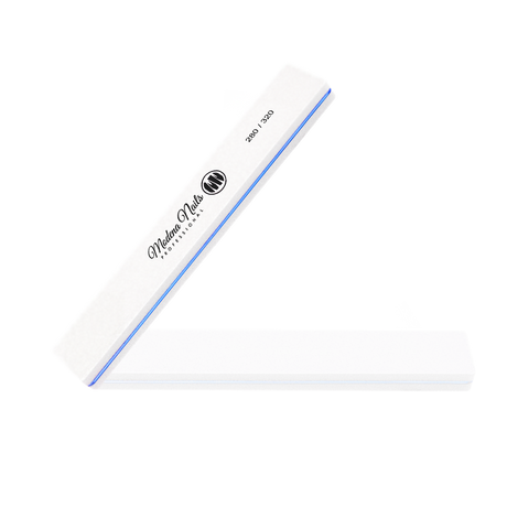 Polerka Prostokątna Biała 280/320 - Modena Nails  