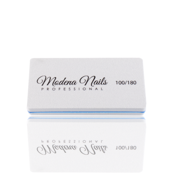 Polerka Prostokątna Szara Mini 100/180 - Modena Nails  