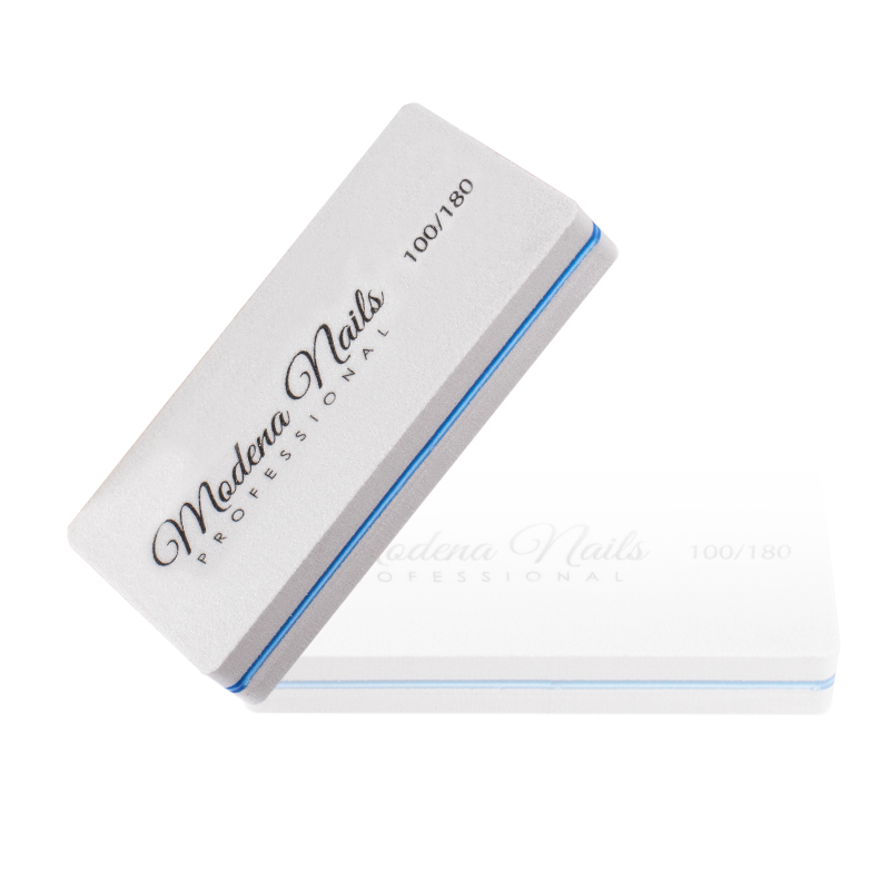 Polerka Prostokątna Szara Mini 100/180 - Modena Nails Shop 