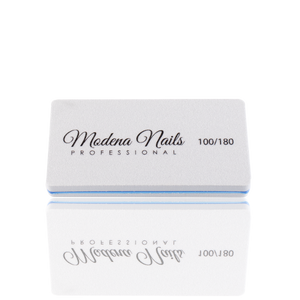 Polerka Prostokątna Szara Mini 100/180 - Modena Nails Shop 