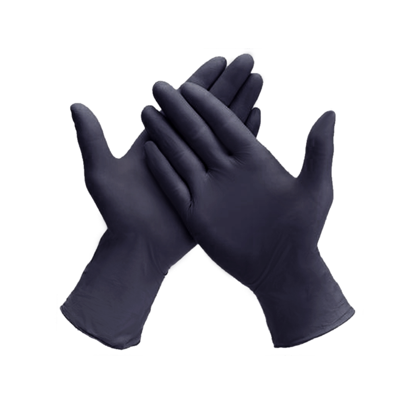 Rękawiczki Nitrylowe Bezpudrowe Black - 100 sztuk - Modena Nails Shop 