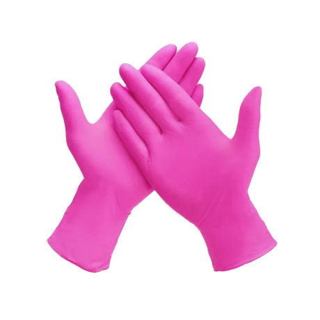 Rękawiczki Nitrylowe Bezpudrowe Magenta - 100 sztuk - Modena Nails  