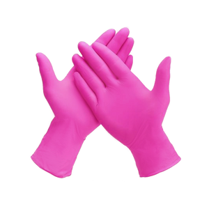 Rękawiczki Nitrylowe Bezpudrowe Magenta - 100 sztuk - Modena Nails Shop 