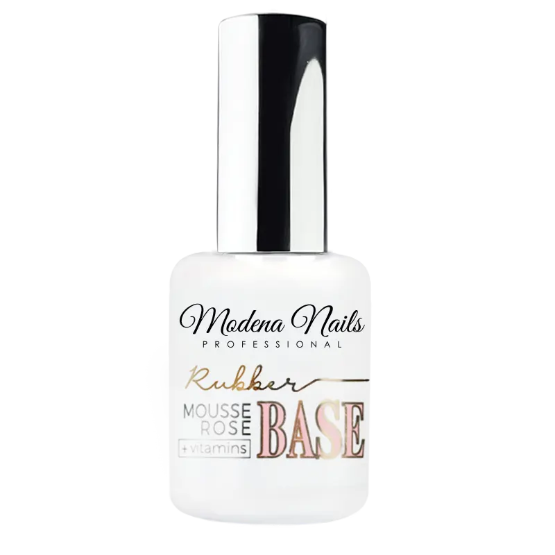 Rubber Base + Vitamins - Mousse Rose  15ml - Modena Nails Shop 