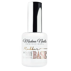 Rubber Base + Vitamins - Mousse Rose  15ml - Modena Nails Shop 