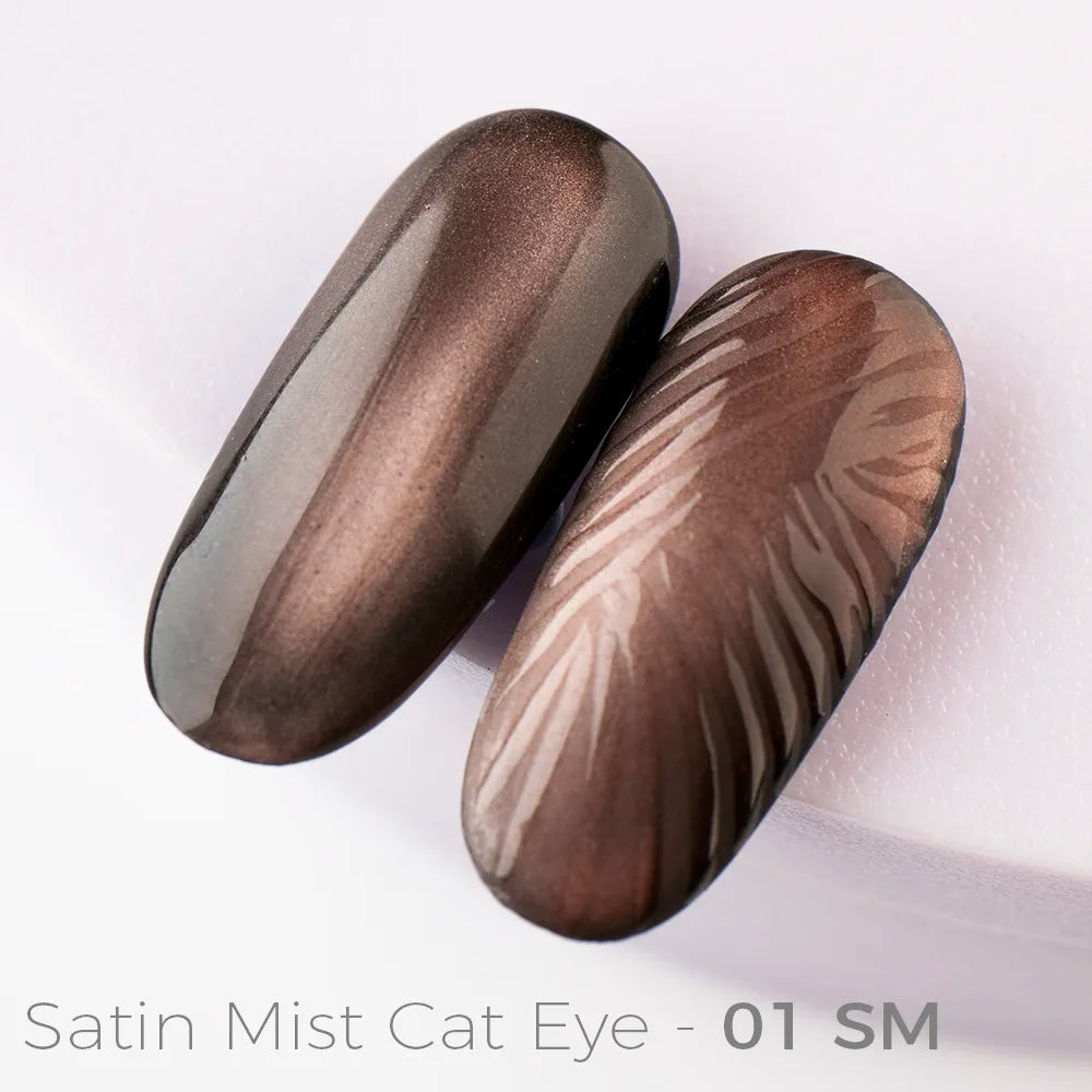 Lakier Hybrydowy Satin Mist Cat Eye - 01 SM - Modena Nails Shop 
