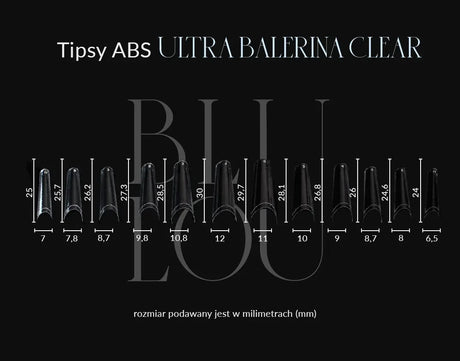 Tipsy ABS Ultra Ballerina CLEAR 240 sztuk - Modena Nails Shop  