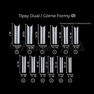 Tipsy Dual / Górne formy 120 szt - 01 - Modena Nails Shop 
