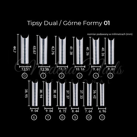 Tipsy Dual / Górne formy 120 szt - 01 - Modena Nails Shop 