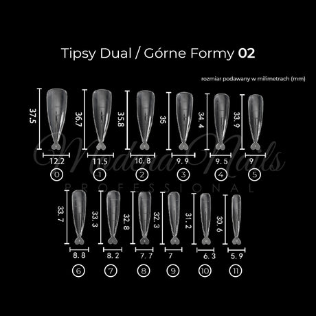 Tipsy Dual / Górne formy 120 szt - 02 - Modena Nails  