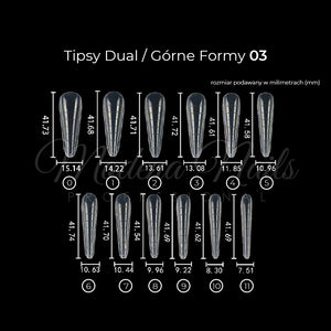 Tipsy Dual / Górne formy 120 szt - 03 - Modena Nails Shop 