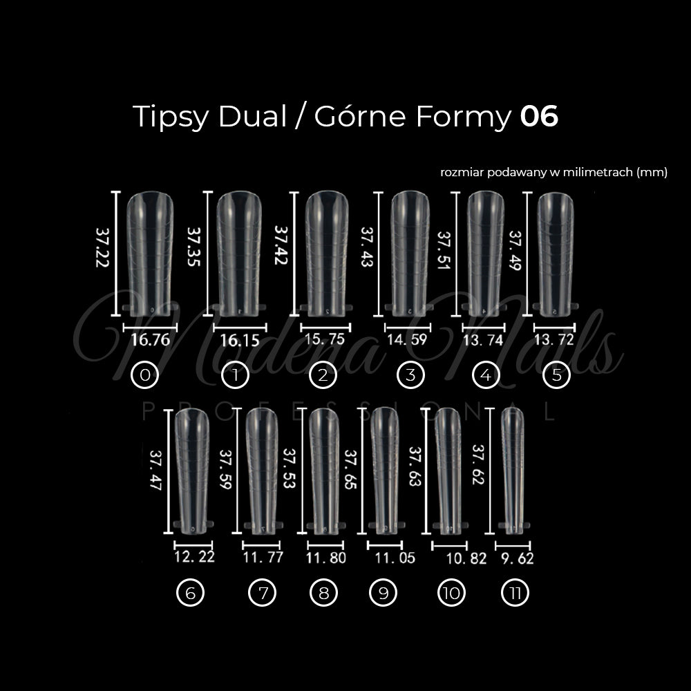 Tipsy Dual / Górne formy 120 szt - 06 - Modena Nails Shop 