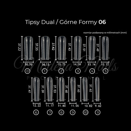 Tipsy Dual / Górne formy 120 szt - 06 - Modena Nails Shop 