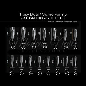 Tipsy Dual / Górne formy FLEX&THIN STILETTO - 150szt - Modena Nails  