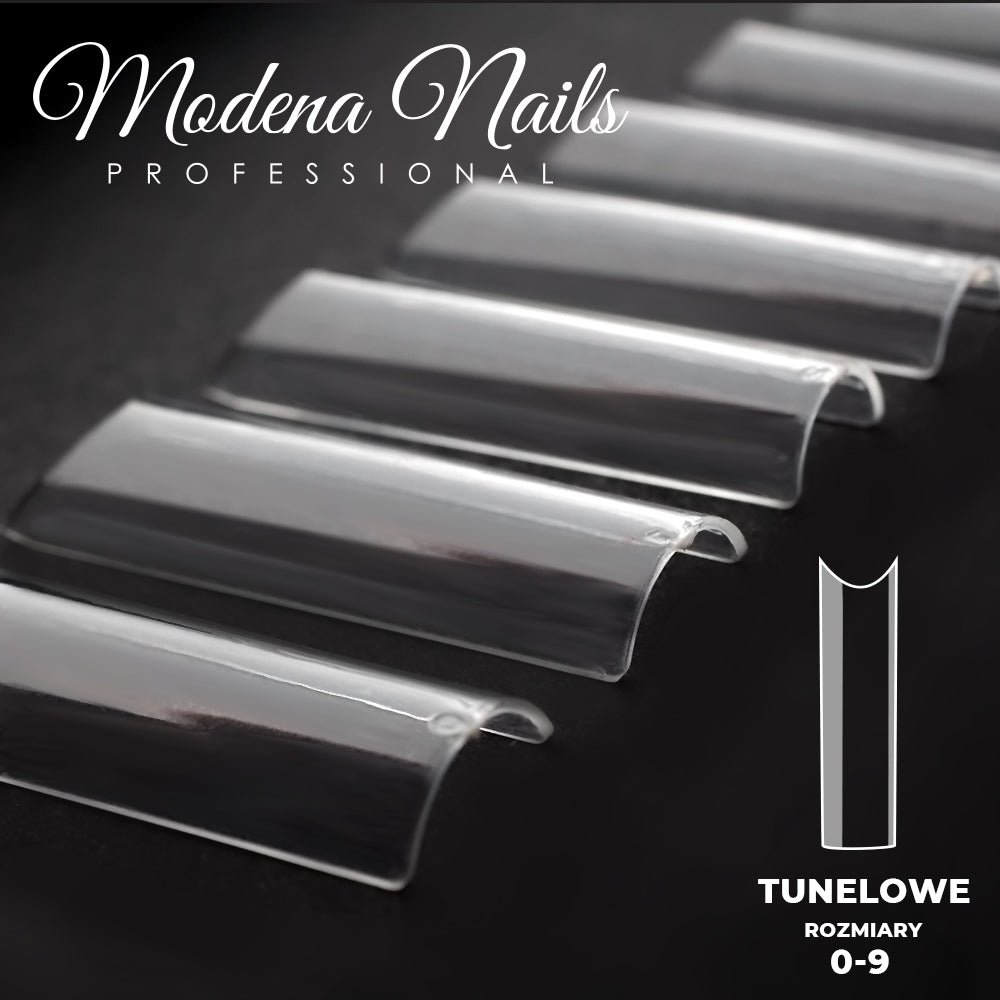 Tipsy Exclusive TUNELOWE clear - 400 sztuk - Modena Nails  