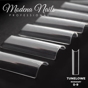 Tipsy Exclusive TUNELOWE clear - 400 sztuk - Modena Nails Shop 