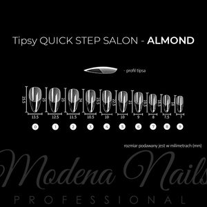 Tipsy Quick Step Salon ALMOND - 500 sztuk - Modena Nails  