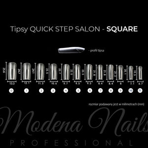 Tipsy Quick Step Salon SQUARE - 504 sztuki - Modena Nails  