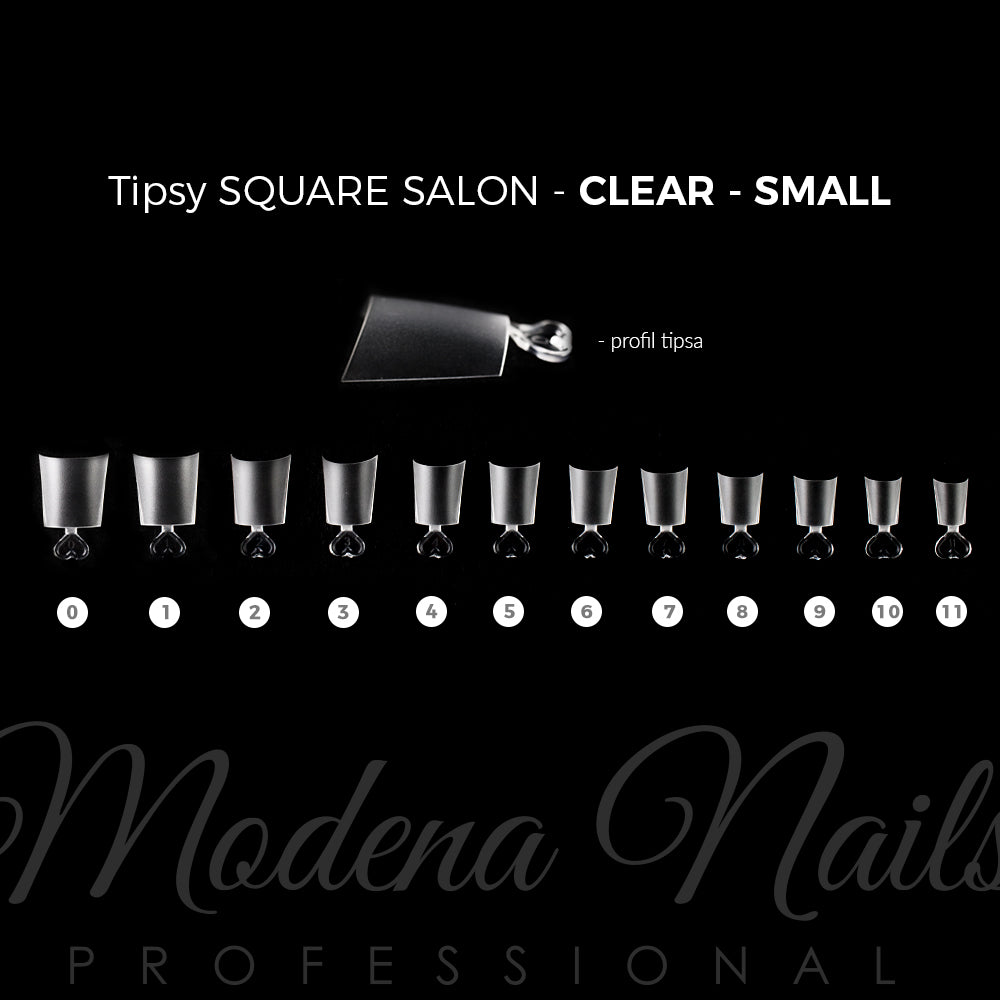 Tipsy Square Salon 450szt - Clear - Small - Modena Nails Shop 