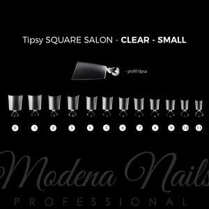 Tipsy Square Salon 450szt - Clear - Small - Modena Nails Shop 