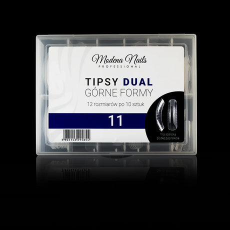 Formy dual dla szerokich paznokci 12 rozmiarów - Tipsy Dual / Górne formy 120 szt - 11