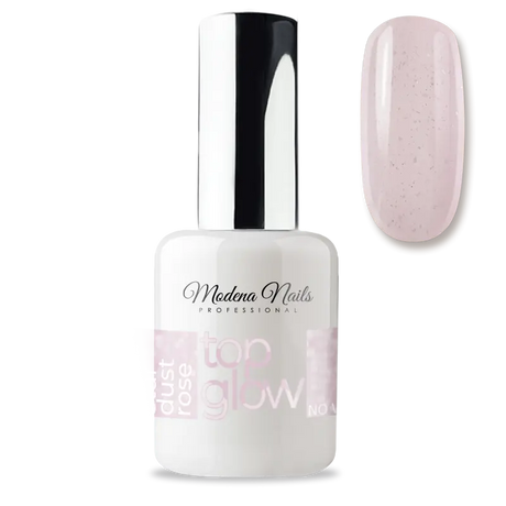Top Glow Non Wipe  7,3ml - Stardust Rose - Modena Nails  