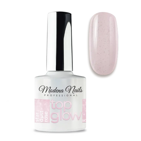 Top Glow Non Wipe  7,3ml - Stardust Rose - Modena Nails  
