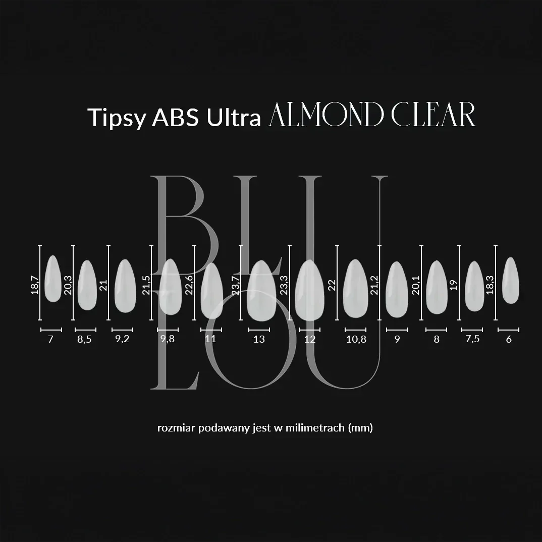 Tipsy ABS Ultra Almond CLEAR 240 sztuk