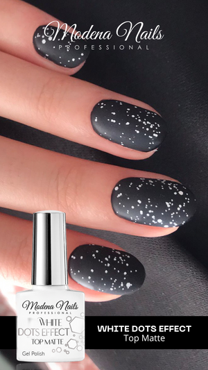 White Dots Effect - Top Matte 7,3ml - Modena Nails Shop 