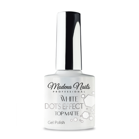 White Dots Effect - Top Matte 7,3ml - Modena Nails Shop 