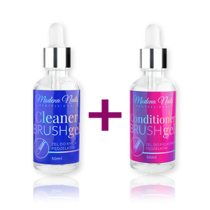 ZESTAW Cleaner & Conditioner Brush Gel 2x50ml - Modena Nails  
