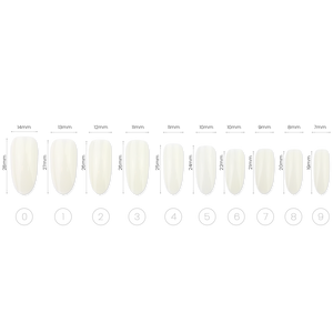 Zestaw Tipsów NAIL ART NATURAL roz. 0-9  500 szt - Modena Nails  